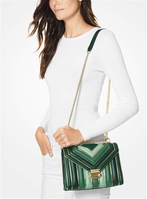 michael kors whitney quilted tri color large wallet|Michael Kors whitney shoulder bag.